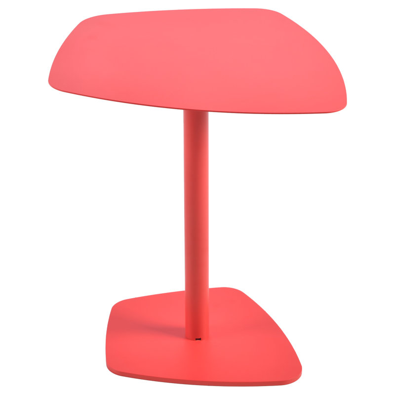 Glenis Iron Top End Table, Red
