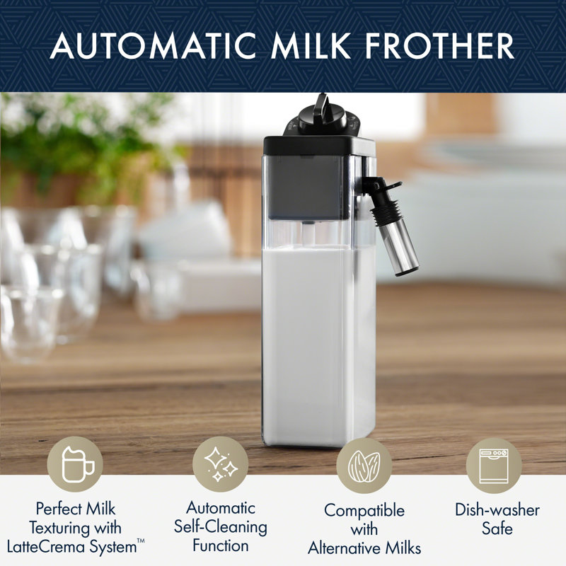De'Longhi Dinamica with LatteCrema System and LCD Display, Silver