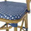 Ensemble de 2 sièges d'extérieur français, bleu marine et aluminium, siège de 29,5 po, structure rouille, ensemble de sièges à 2 motifs, bleu, 29,5 po