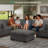 Modular Sectional Sofa, 5-Piece L-Shaped Couch With Ottoman, Reconfigurable Living Room Furniture-516417141