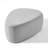 Caras Upholstered Light Gray Triangular Compression Ottoman No Assembly Required-109241970