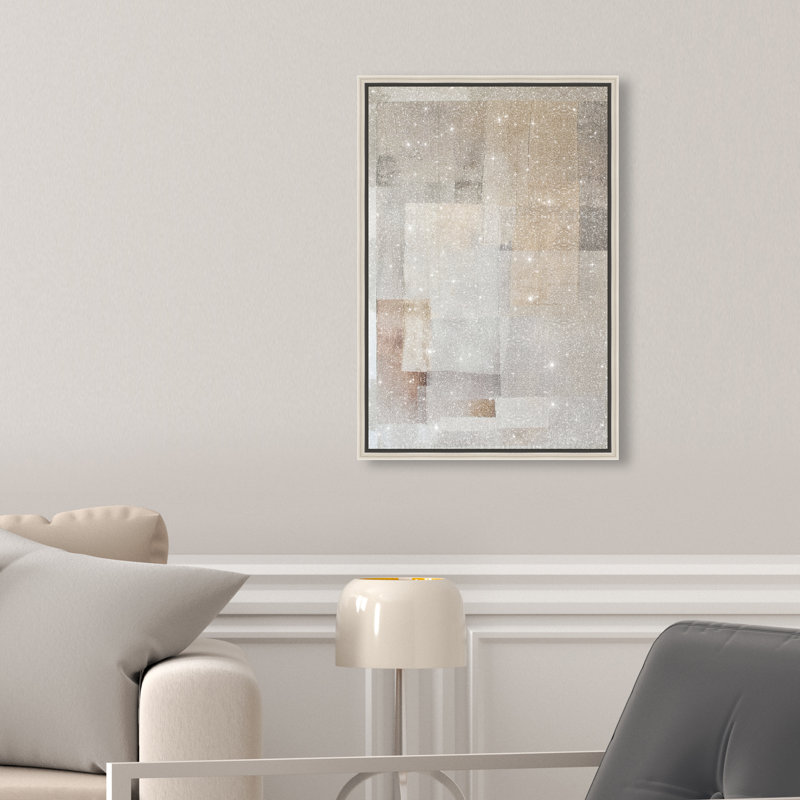 Dustveil (II) Canvas Abstract Print by Oliver Gal, Black Frame, 10 x 15, 16"H x 11"W, Silver Frame