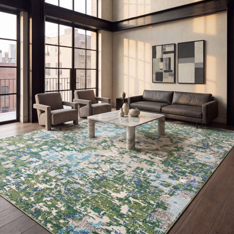 Tapis performance abstraite Hewson, Rectangle de 10 pi x 14 pi