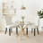 3-Piece Round Glass Table Set With Velvet Chairs – Metal Base, Seats 2-1551142725-1551142722-1551142732
