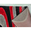 Tapis à poils longs rouge et noir-249637586