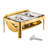 9Qt Rectangle Roll Top Chafing Dish Set with Full-Size Pan Stainless Steel-187734078