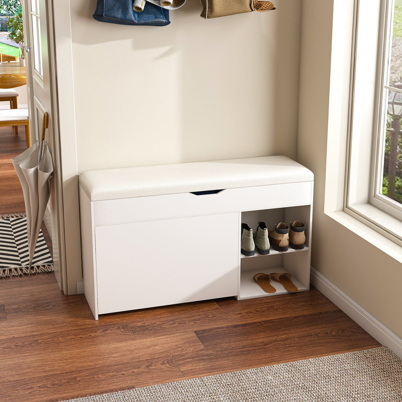 Entryway Bench With Shoe Storage, 20.47" H x 39.37" W x 11.81" D