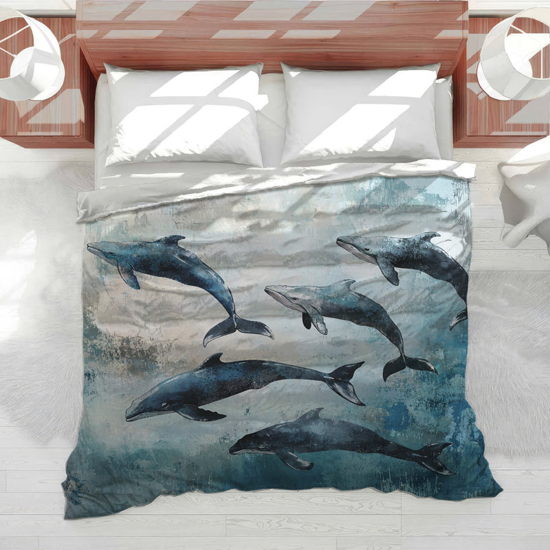Édredon baleine avec literie pour animaux, Édredon très grand