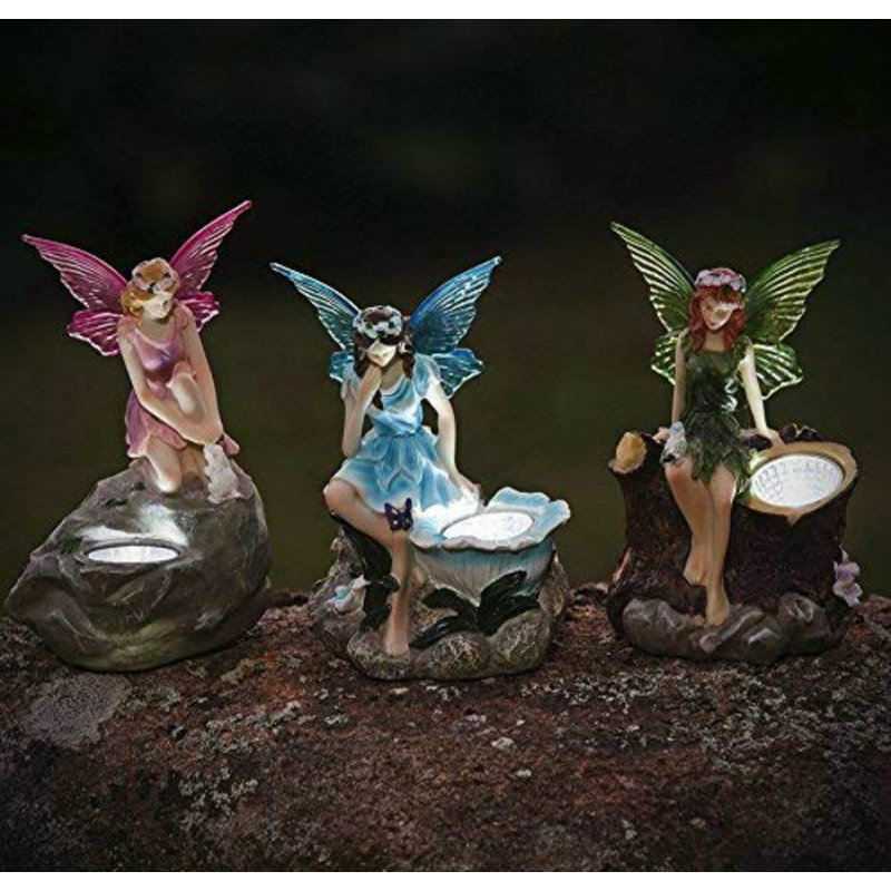 Hallman Fairies UV Resistant Resin Garden Statue