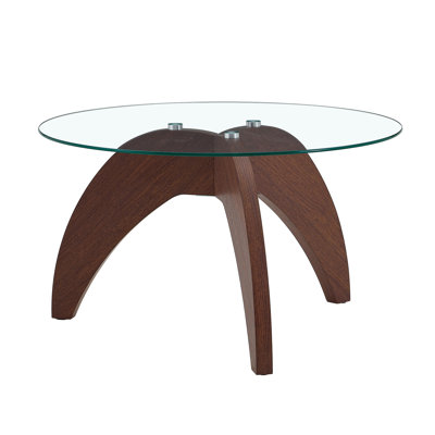 Creative claw-style triangular-leg round coffee table
