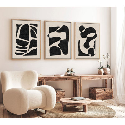 Élégantes peintures décoratives en panneau de fibres à densité moyenne (3 pièces), 8 x 12 pouces chacune | 100% panneau de fibres à densité moyenne avec une épaisseur de 0,1 pouce et 100% des cadres en bois massif avec une épaisseur de 1 pouce | Parfait pour le salon, la chambre à coucher et le bureau