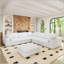 Canapé modulaire surdimensionné 160 "avec repose-pieds avec rangement Oversied