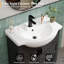 Meuble-lavabo simple autoportant de 30 po avec lavabo épais en céramique Euro, robinet et bonde en laiton-131284362-131284363