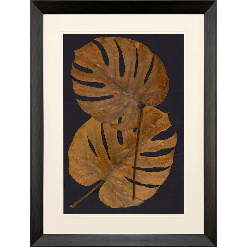 Art encadré doré Monstera II
