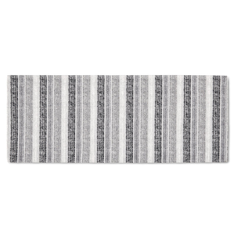 Tapis de cuisine antidérapant Martha Stewart, Noir / gris / blanc, Tapis de couloir 2 pi x 4 pi