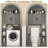 AHB Over The Toilet Storage Cabinet, Freestanding Bathroom Organizer with Adjustable Shelf and Anti-Tip Device, Arched Cabinet with Doors, Space-Saving Toilet Storage for Bathroom, Laundry, Mini Bar-126756563
