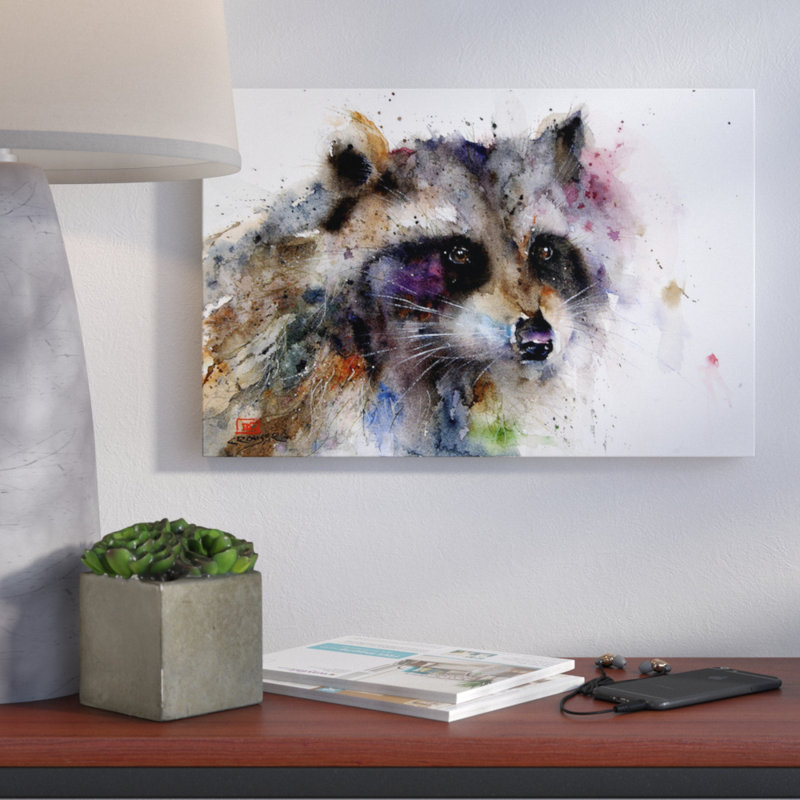 "raton laveur" par dean crouser,, reproduction d’art sur toile tendue, H 18 po x l 26 po x P 1,5 po, Toile tendue