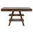 Wey 5Pc Counter Height Dining Table And 4 Chairs Set, Brown, 2 Shelves