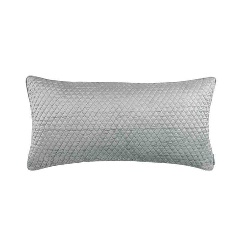 Valentina Velvet Rectangular Pillow Cover & Insert, Gray, 18" x 36"