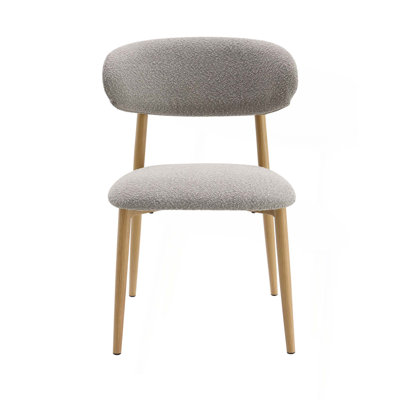 Gray Boucle Finish Side Chair,Set Of 2