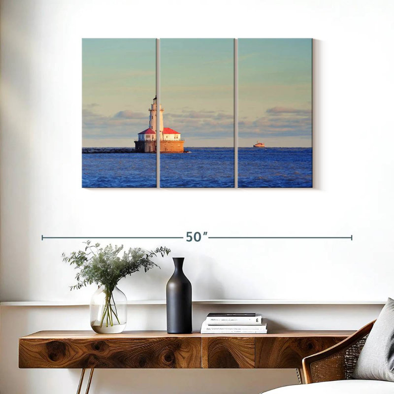Phare d'Alvord, port de Chicago, H 24 po x l 38 po