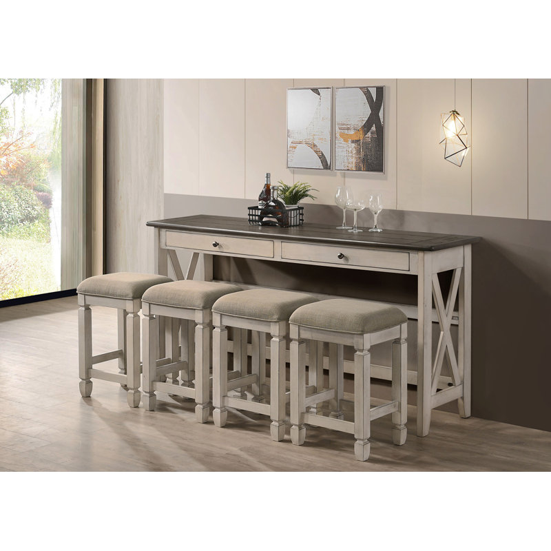 Console avec 4 tabourets