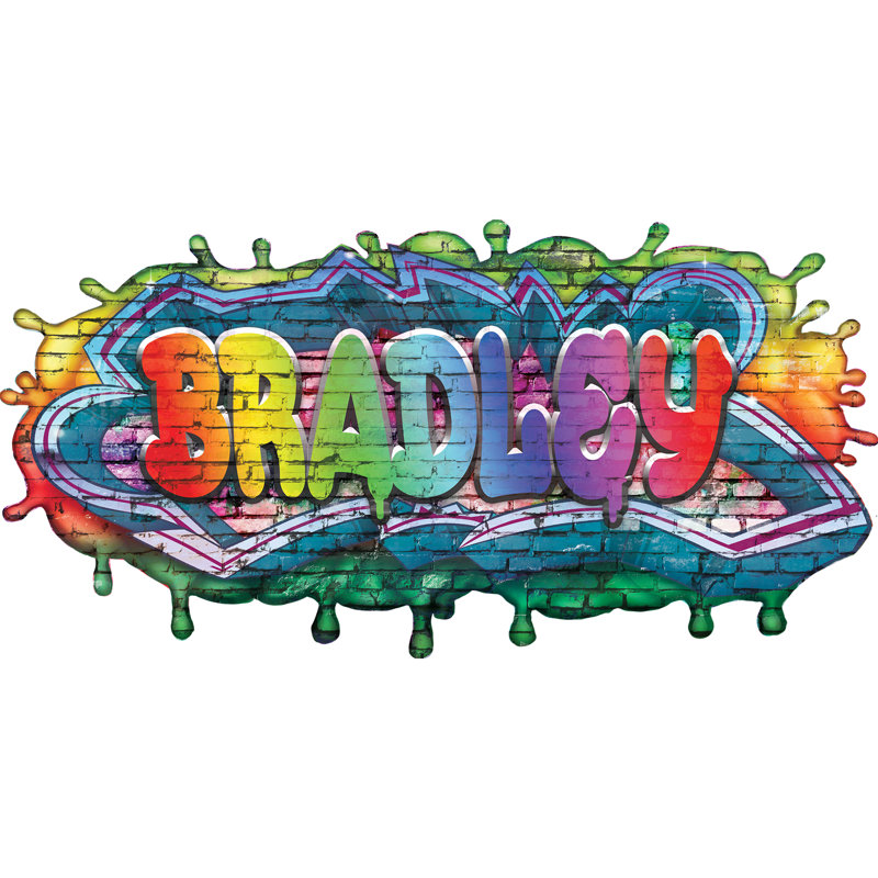 Graffiti Non-Wall Damaging Wall Decal, Yes, 51.5" H x 102.5" W