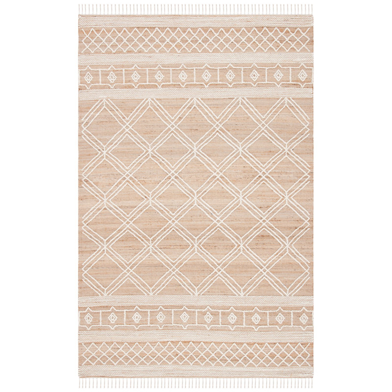 Tapis en jute / laine Kilim, Rectangle 4 pi x 6 pi