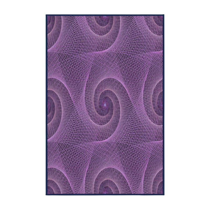 Tapis mauve tissé à la machine, Rectangle 6 pi x 9 pi