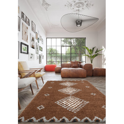 Chavez Geometric Shag Area Rug