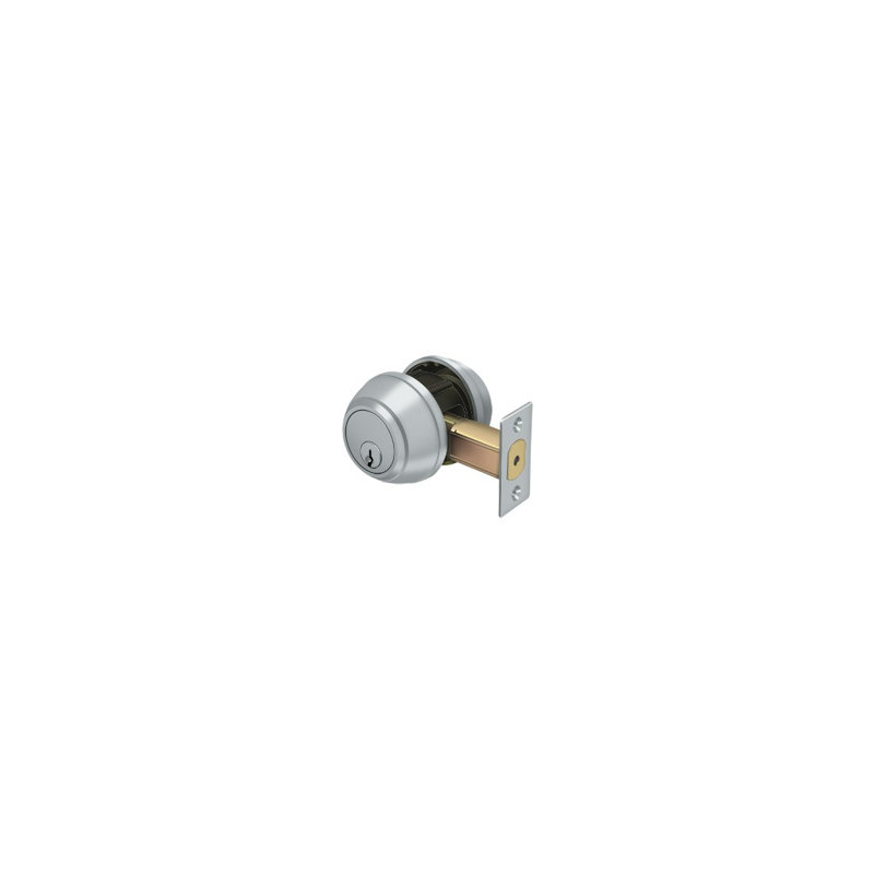 Deltana CL210LM-26D Double Deadbolt Grade 1; Satin Chrome Finish