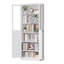 72" Metal Kitchen Pantry Cabinet with Doors & Shelves, Tall Heavy-Duty Adjustable Storage Organizer, Tool-Free Assembly Freestanding Cabinet for Living Room, Bathroom, White