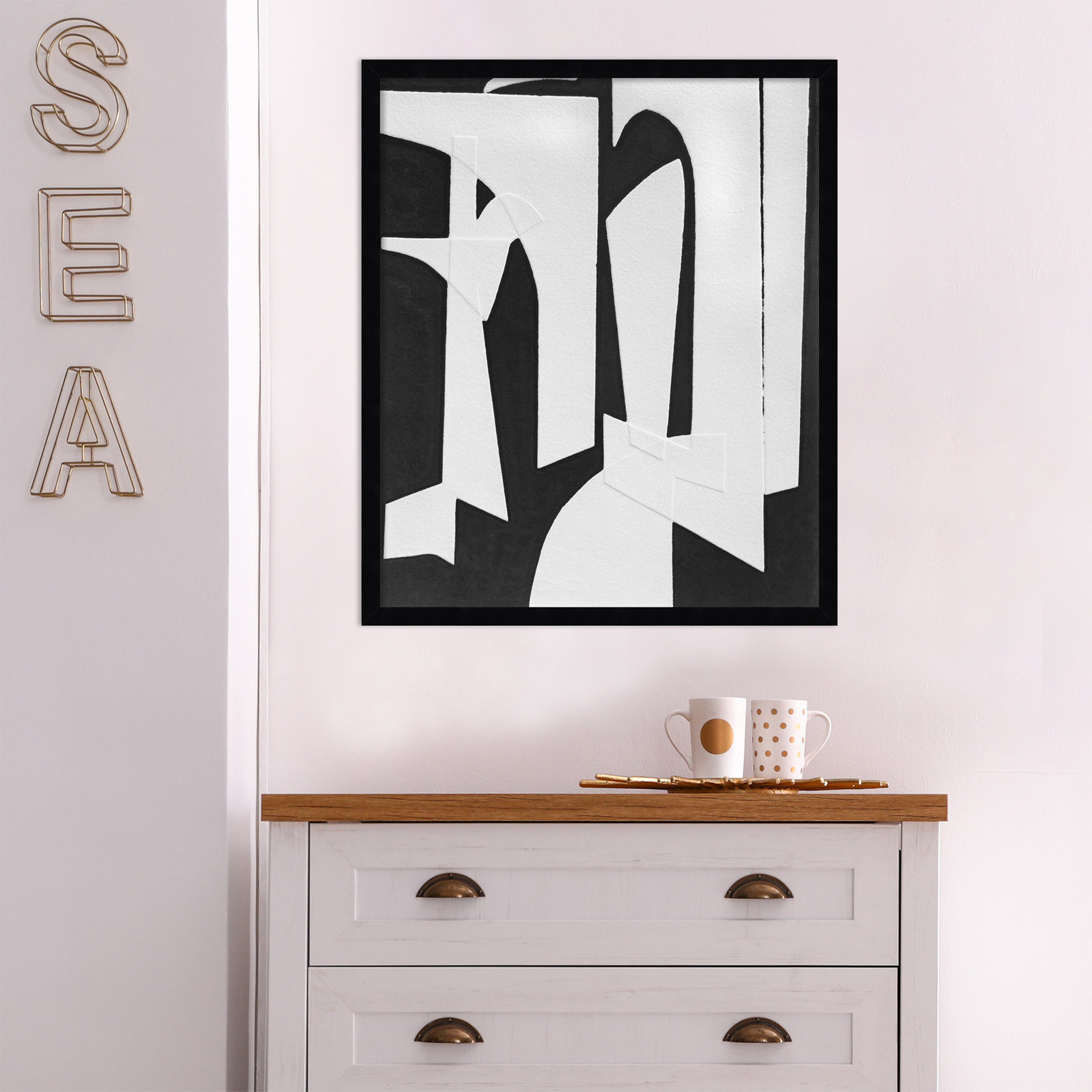 Spanish Arches II Print by Rob Delamater, Black, 25" H x 21" W x 1" D