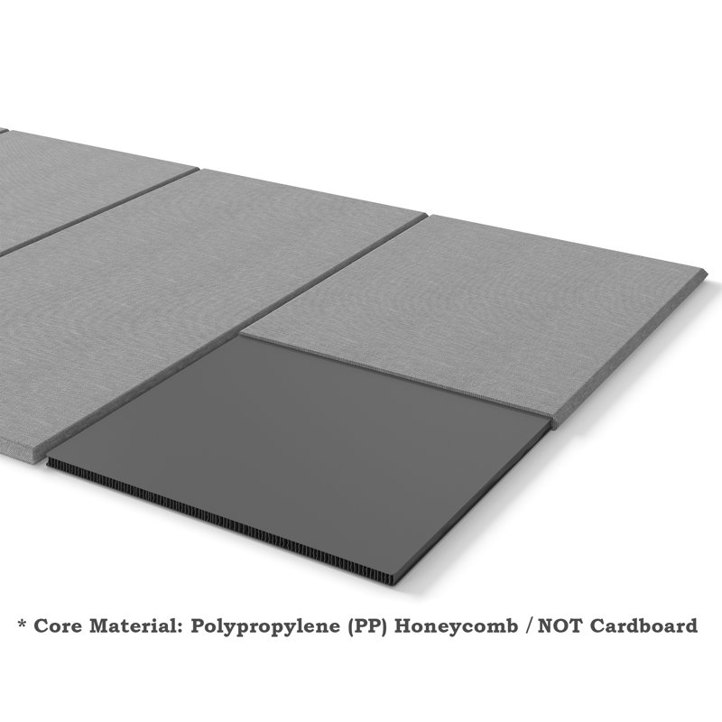 Planche de 0,4 po, panneaux de lit pliables, support de lit à profil bas / lattes avec housse de 0,4 po, Simple