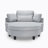 Crescent Sofa With Two Throw Pillows And One Lumbar Pillow, Comes With Extra Tray-190177533