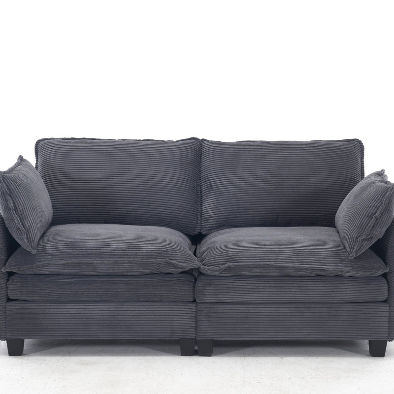 Canapé en velours Comfy 2, Gris foncé