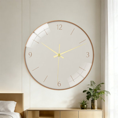 Minimalist Clock Art - 16‘’ Modern Glass Wall Clock