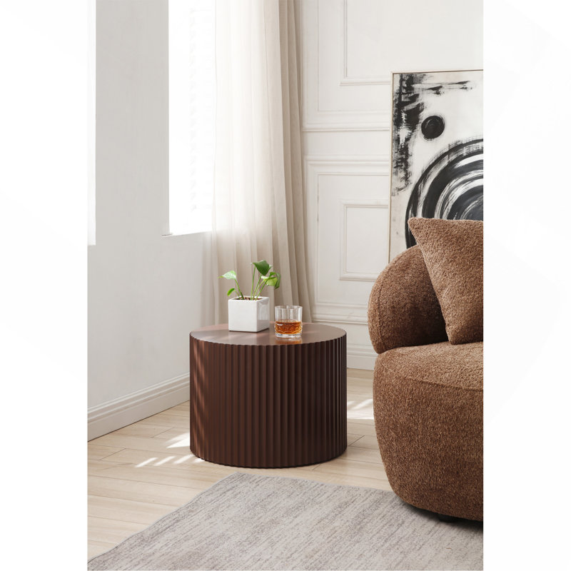 Ensemble de 2 tables gigognes (compatible avec tables basses), Marron foncé