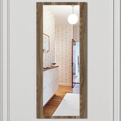 Elliana Wood Flat Wall Mirror