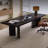 Black Rectangular Solid Wood Desks-108164368