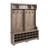 Gracie Hall Tree 60'' Wide with Bench and Shoe Storage, Shoe Cabinet, Storage Cabinet with 24 Shoe Cubbies and 6 Double Coat Hooks 15.5" D x 60" W x 77" H, Drifted Gray-1444640219