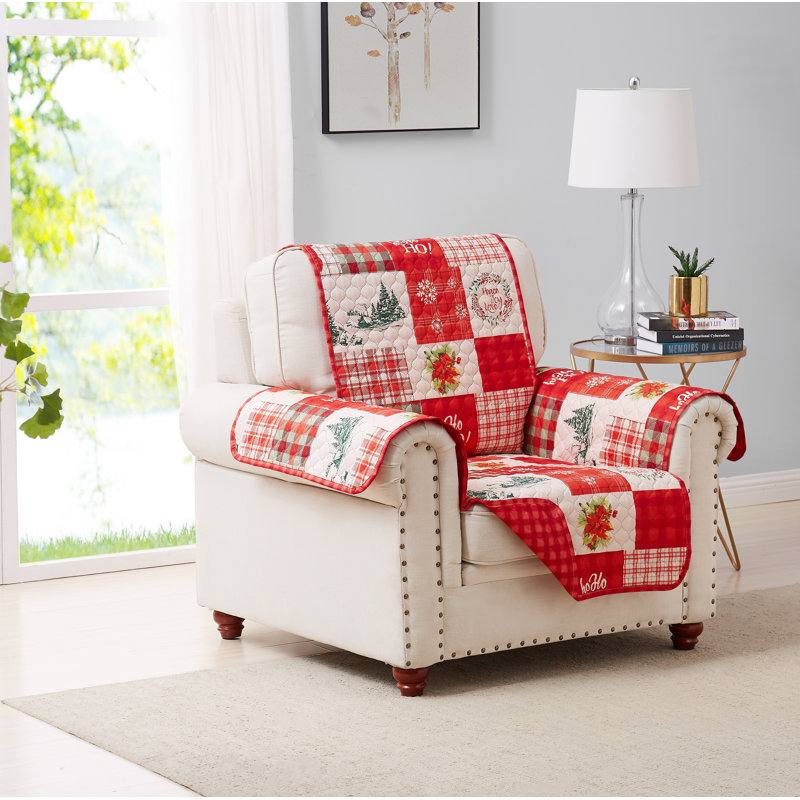 Polyester T-Cushion Slipcover, 70.5" H x 65" W x 36" D