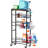 4 Tier Slim Rolling Storage Cart with Pull-Out Baskets