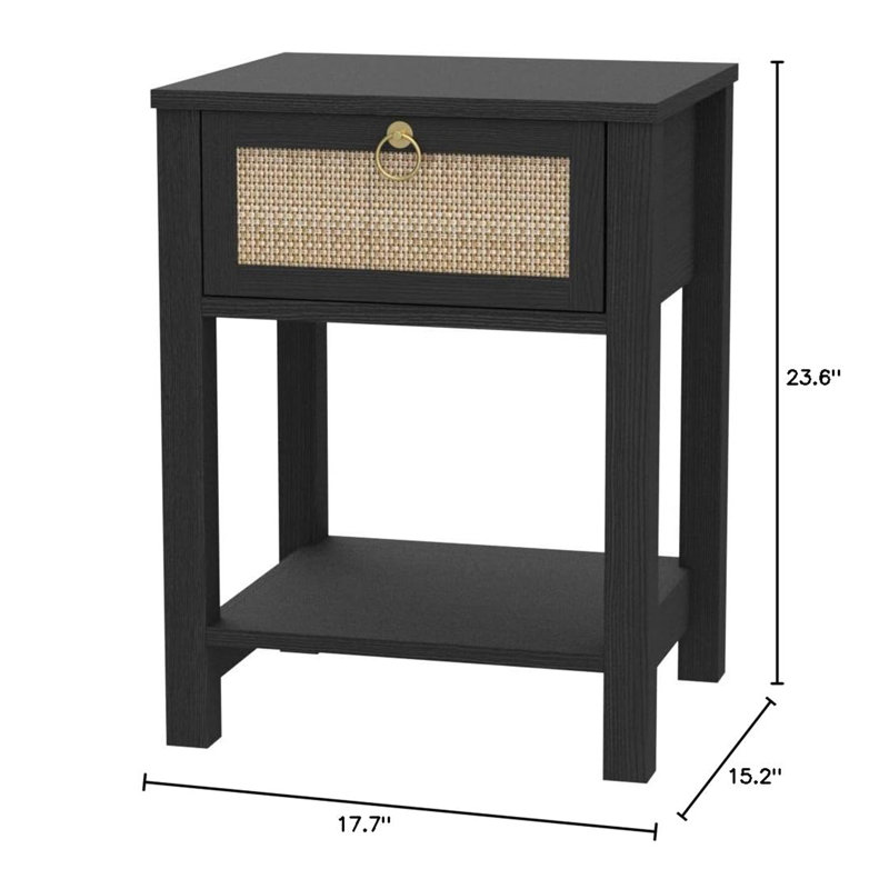 Table de chevet Boho, Obsidienne
