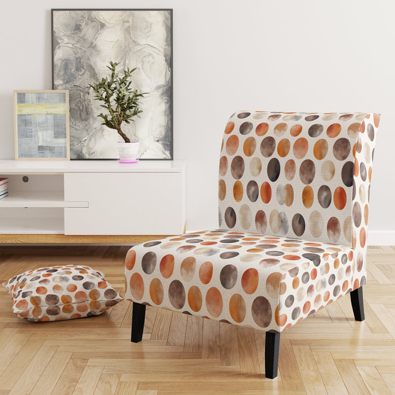 Fauteuil d'appoint géométrique Yelorange, Pantoufle sans accoudoirs