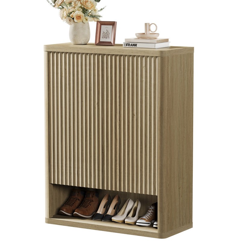 Armoire de rangement pour chaussures Cesiro, 24 paires, Aulne blanc, Individuel