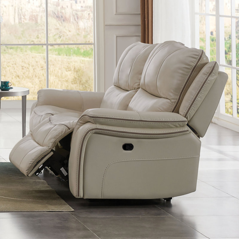 Causeuse inclinable rembourrée 68 "Virtyt, Polyester beige