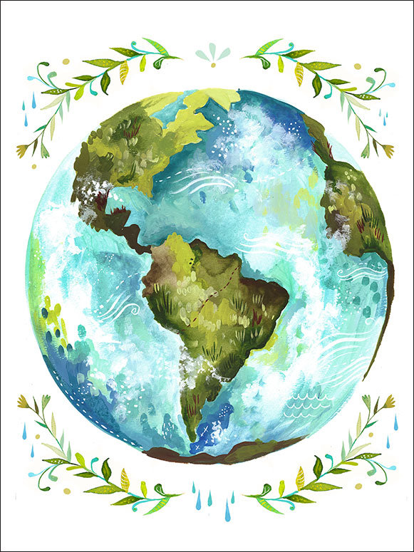 « chère earth » par katie, reproduction d’art sur toile tendue encadrée