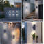Ensemble de 2 lanternes murales d'extérieur modernes bidirectionnelles noires-129620493