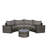 7-Piece Half-Moon Sectional Sofa Set with Coffee Table-1867773157